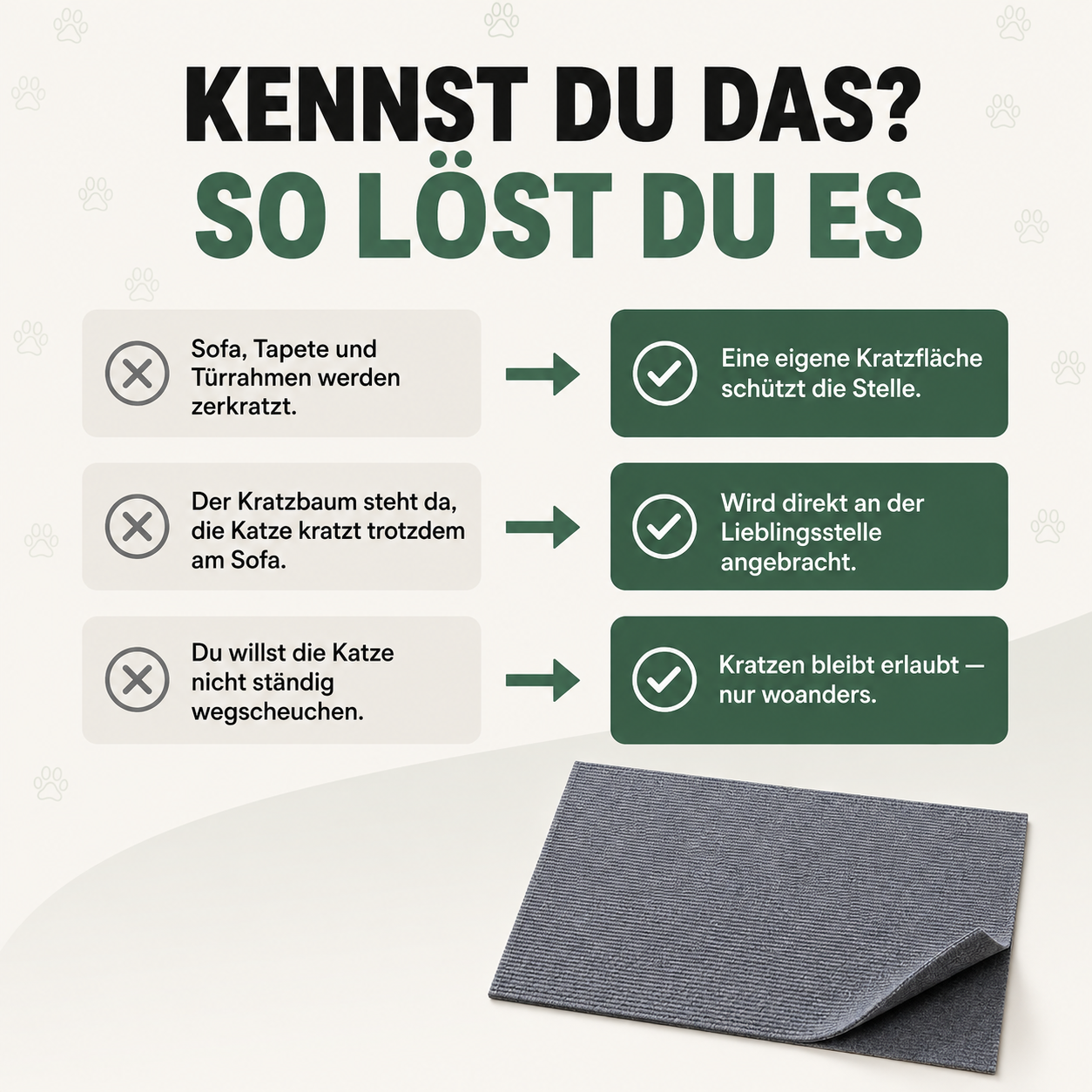 KratzSchutz – Selbstklebende Katzenmatte