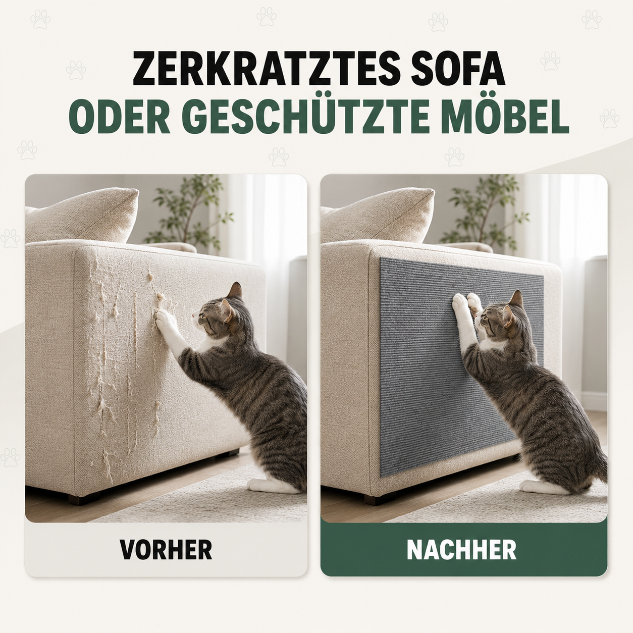 KratzSchutz – Selbstklebende Katzenmatte