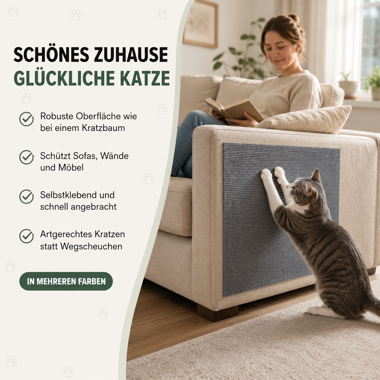 KratzSchutz – Selbstklebende Katzenmatte
