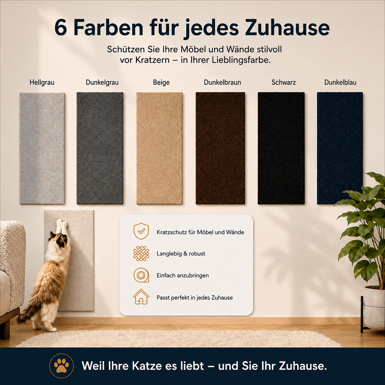 KratzSchutz – Selbstklebende Katzenmatte