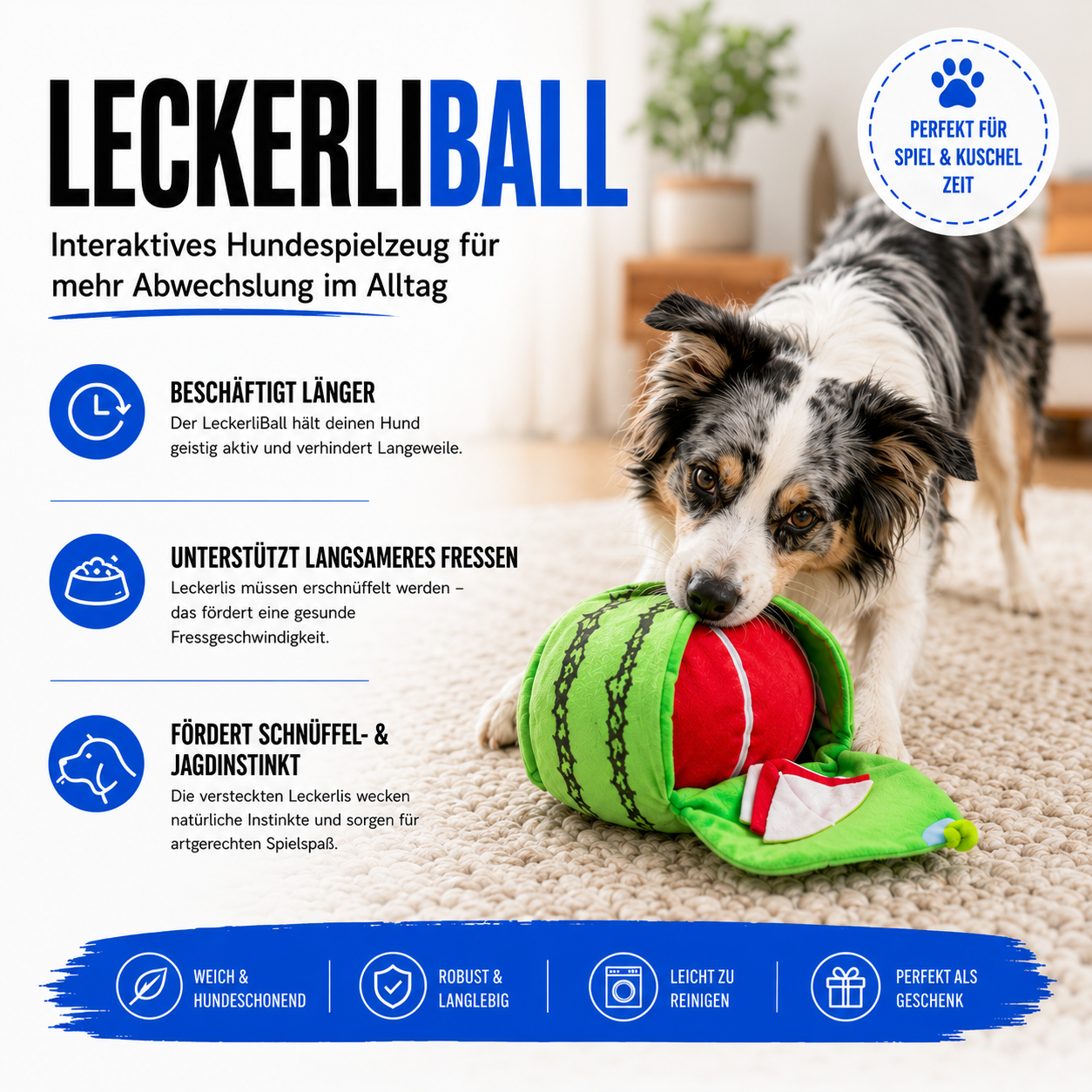 LeckerliBall – Anti-Schling Spielzeug
