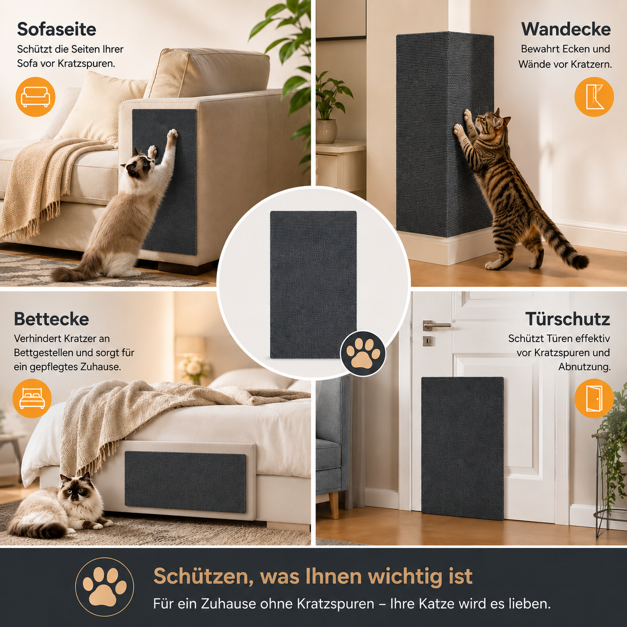 KratzSchutz – Selbstklebende Katzenmatte